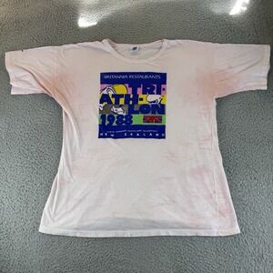 Vintage Single Stitch T Shirt New Zealand Marathon 1988 New‎ Balance Men's Xl